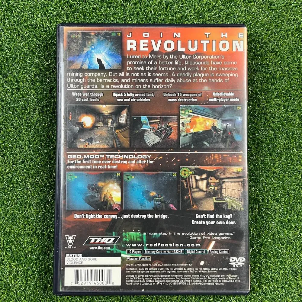 Red Faction (Sony PlayStation 2, 2001) PS2 Complete
